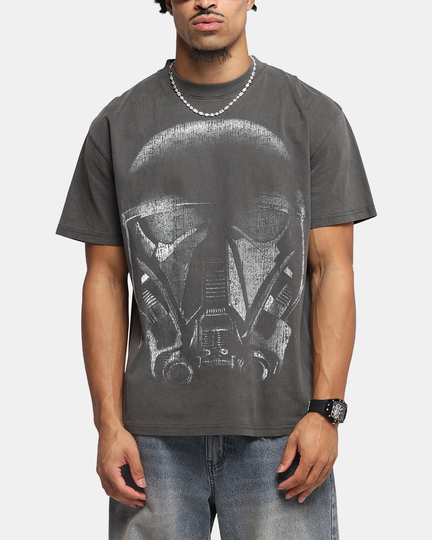 73 Studio Star Wars Death Trooper Vintage T-Shirt Black Wash ColorfastFabricTech Essential Layer