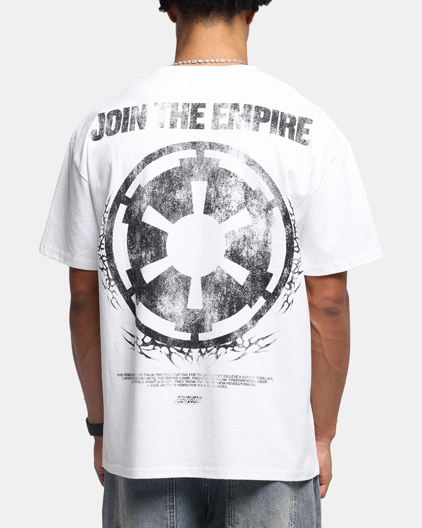 73 Studio Star Wars Join The Empire Vintage T-Shirt White Minimalist Design Travel Ready