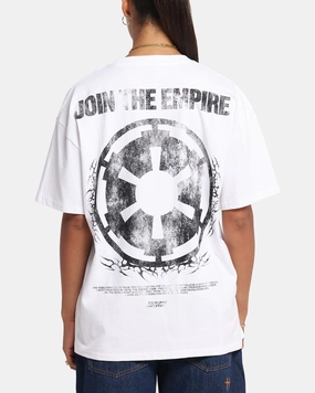Light Fit Wear 73 Studio Star Wars Join The Empire Vintage T-Shirt White