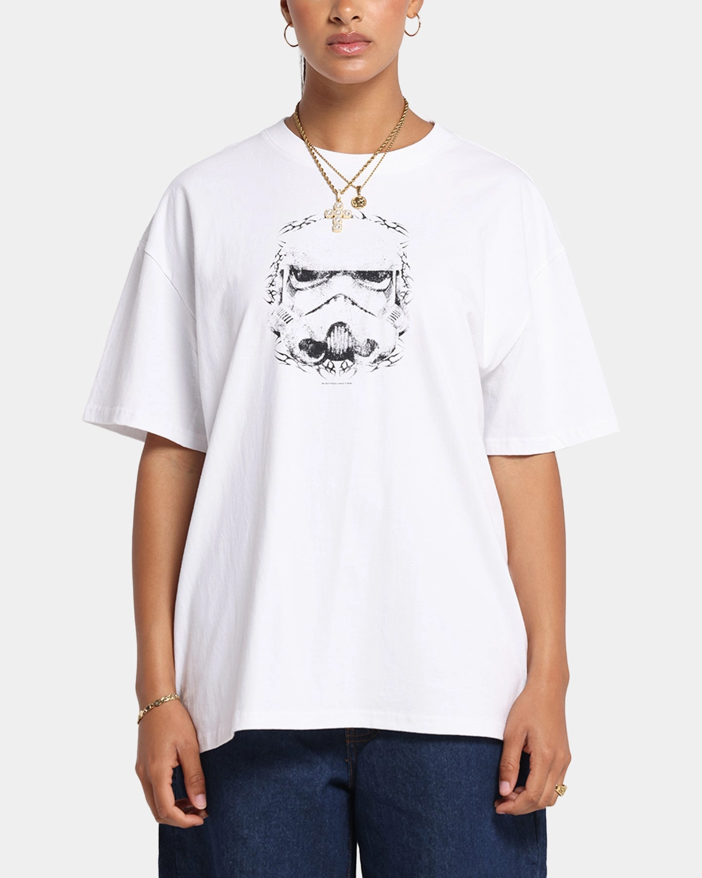 Double Stitched Seams 73 Studio Star Wars Join The Empire Vintage T-Shirt White