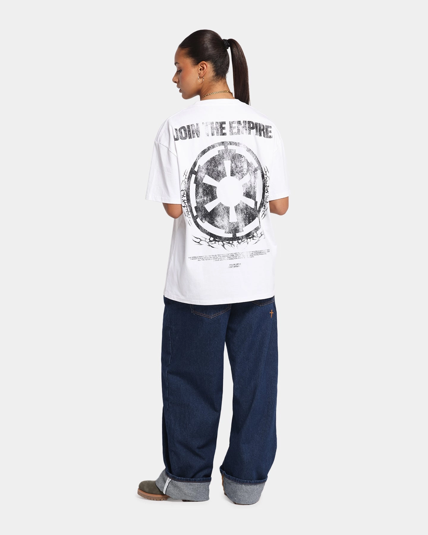 73 Studio Star Wars Join The Empire Vintage T-Shirt White Lightweight Design Seasonal Layering