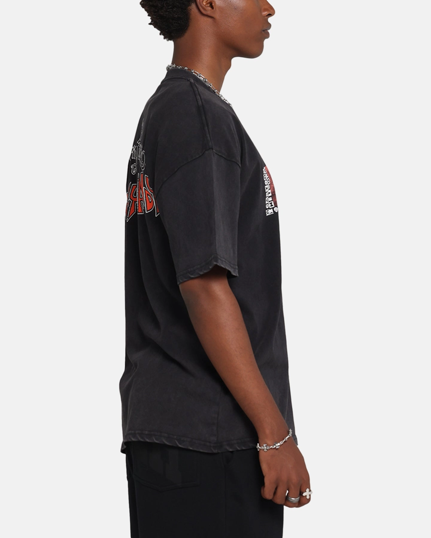 Customizable Sporty Look 73 Studio X Cartoon Network Bill & Mandy Box Logo Vintage T-Shirt Black Acidwash