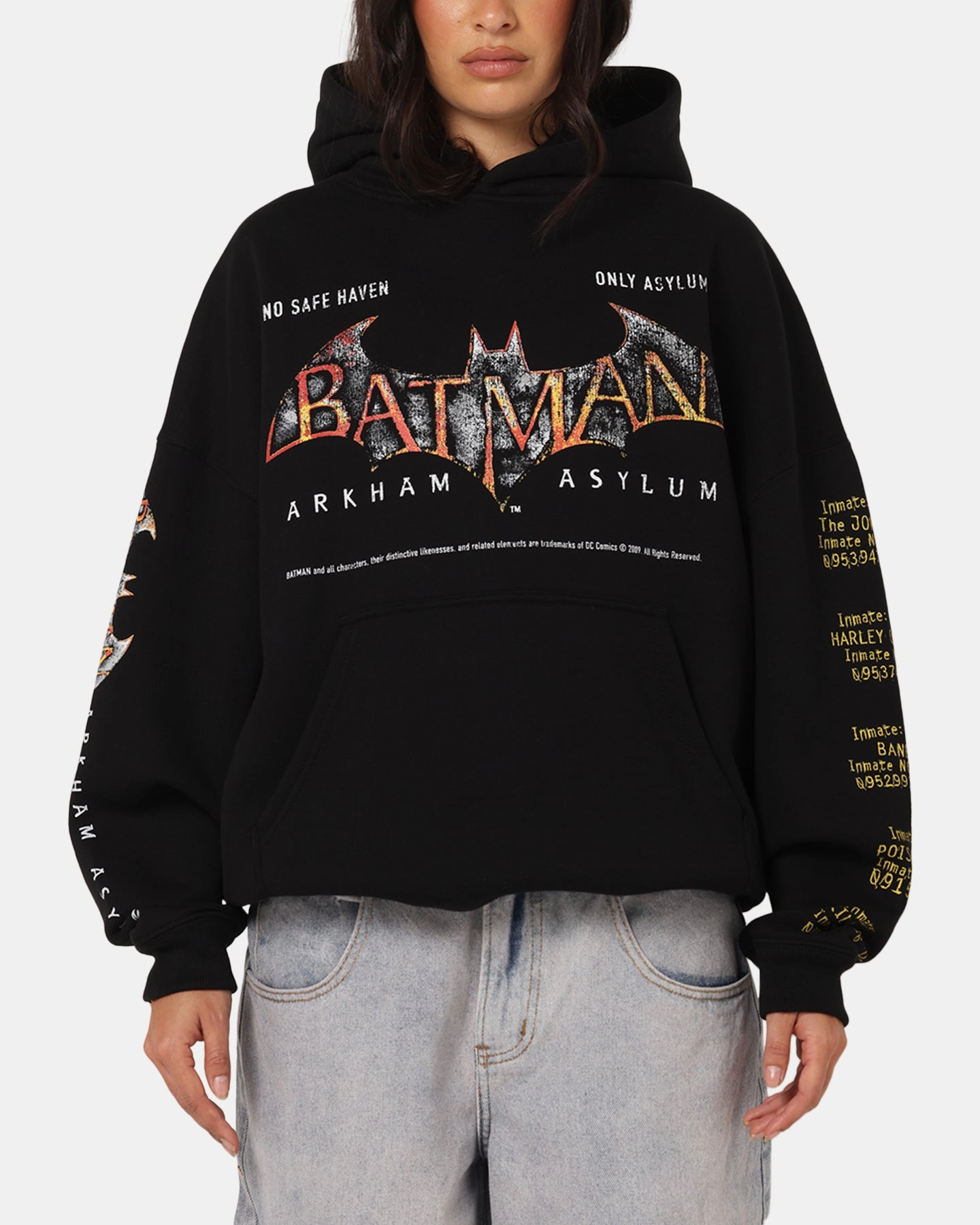 concert - goers 73 Studio X DC Batman Arkham Asylum Premium Hoodie Black