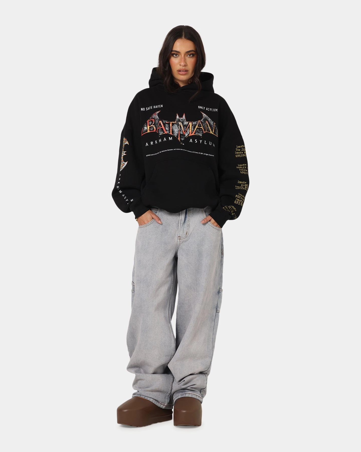 73 Studio X DC Batman Arkham Asylum Premium Hoodie Black Faith