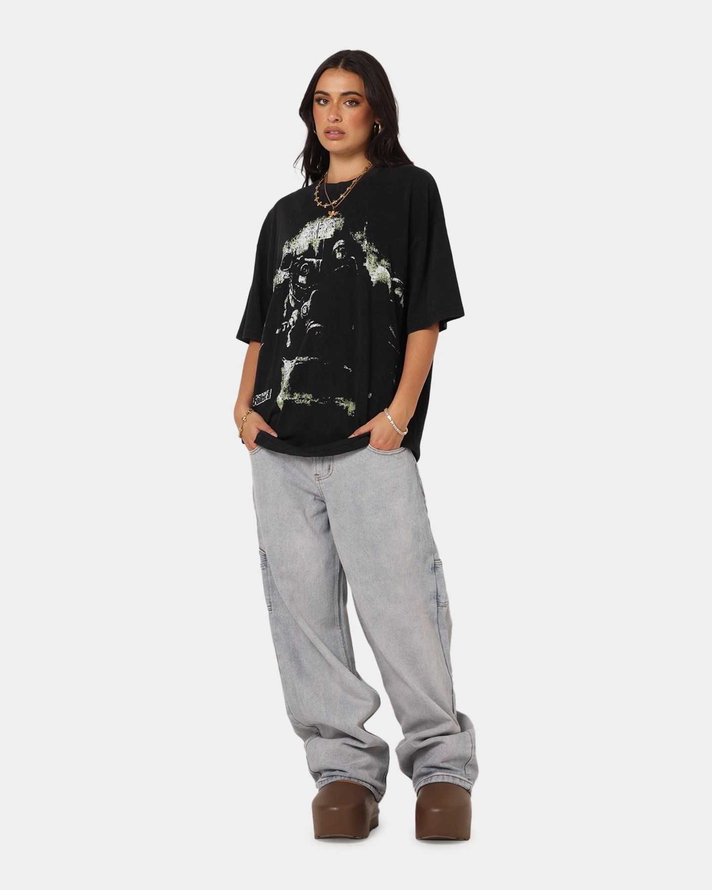 Sophisticated Casual 73 Studio X Fallout '08 Fallout 3 Vintage T-Shirt Black Acidwash