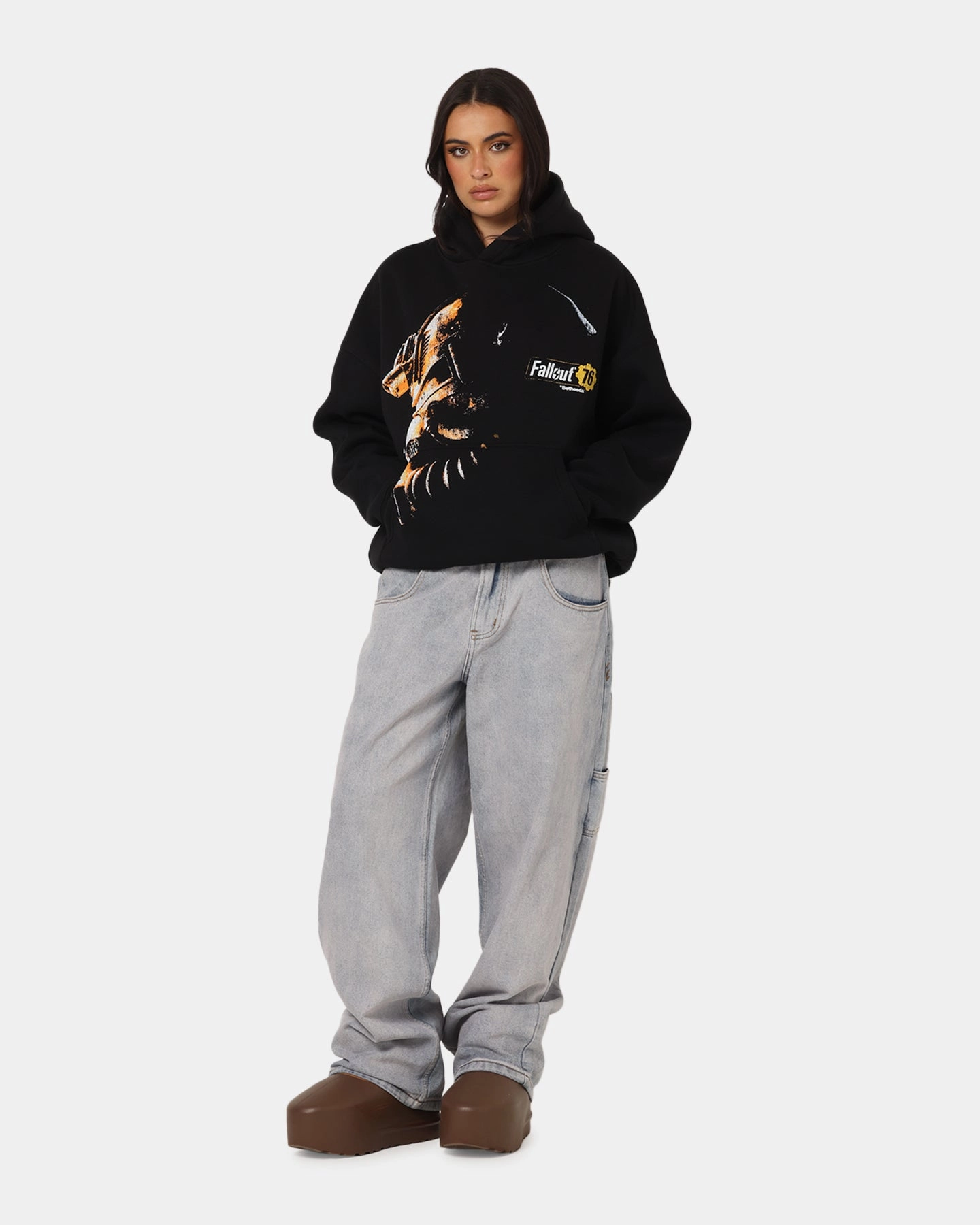 73 Studio X Fallout '76 Fallout Premium Hoodie Black Minimalist Outfit