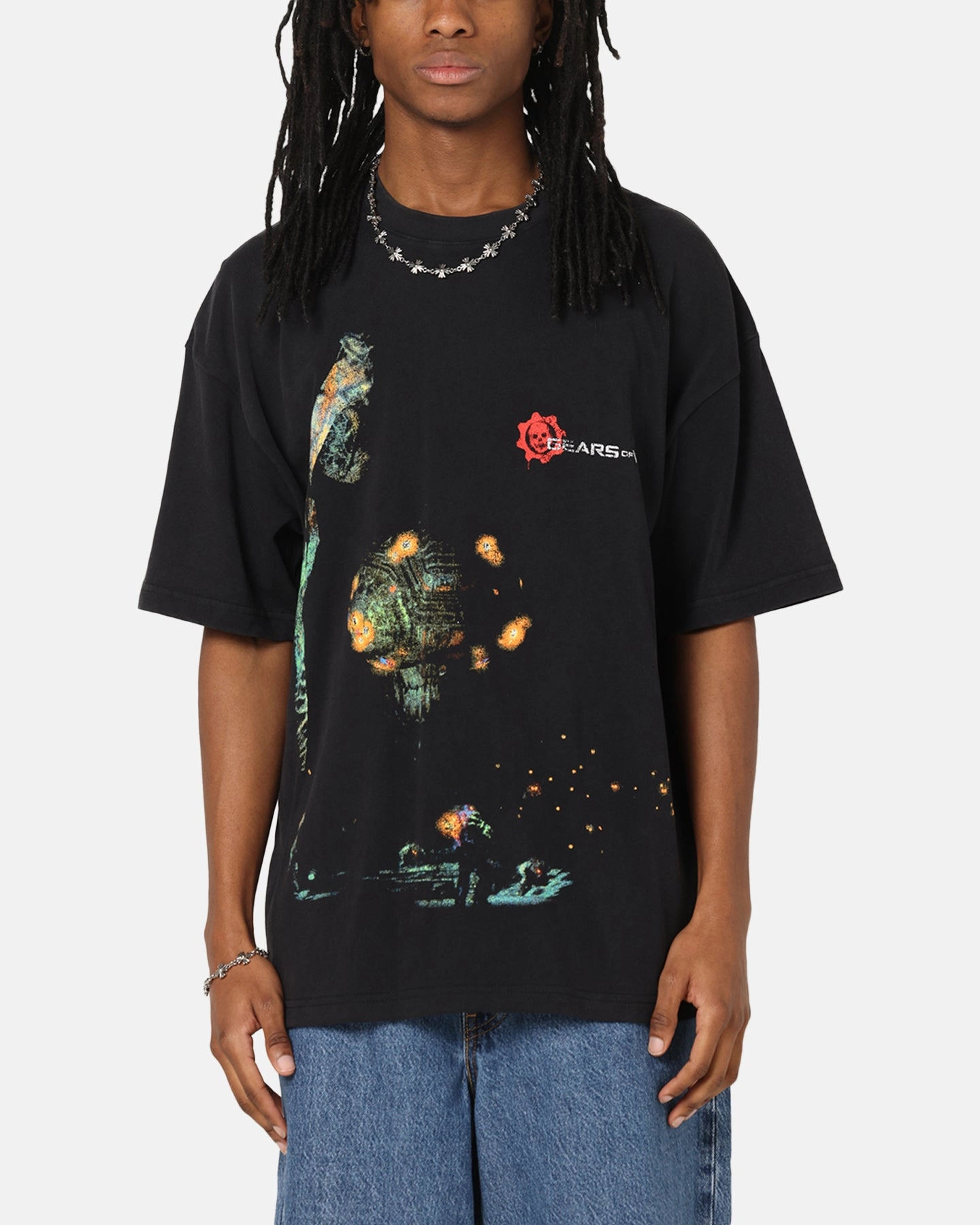 73 Studio X Gears Of War '06 Mad World Vintage T-Shirt Black Acidwash Essential layering piece