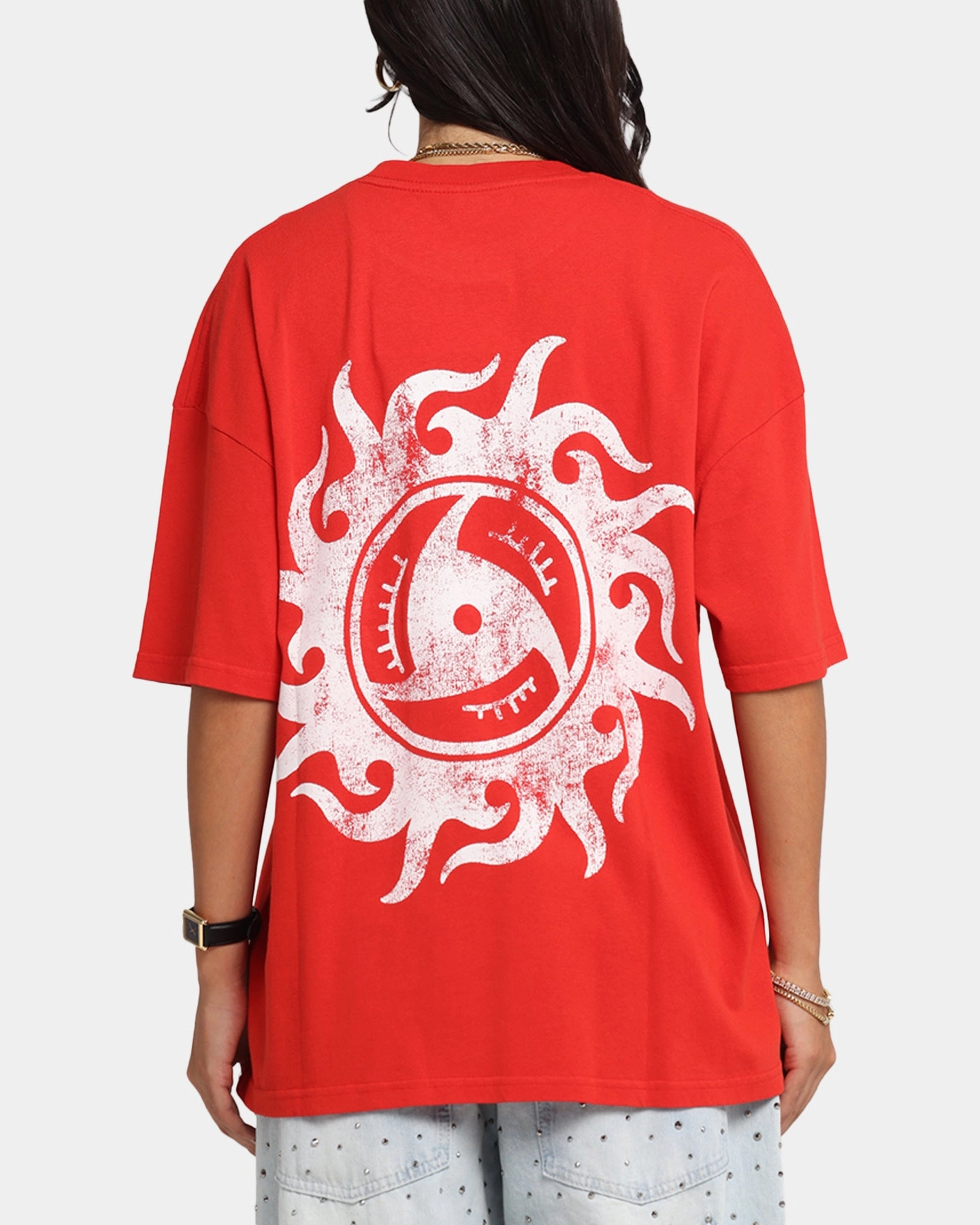 73 Studio X Naruto Chibi Itachi Vintage T-Shirt Red Quick Release Hem