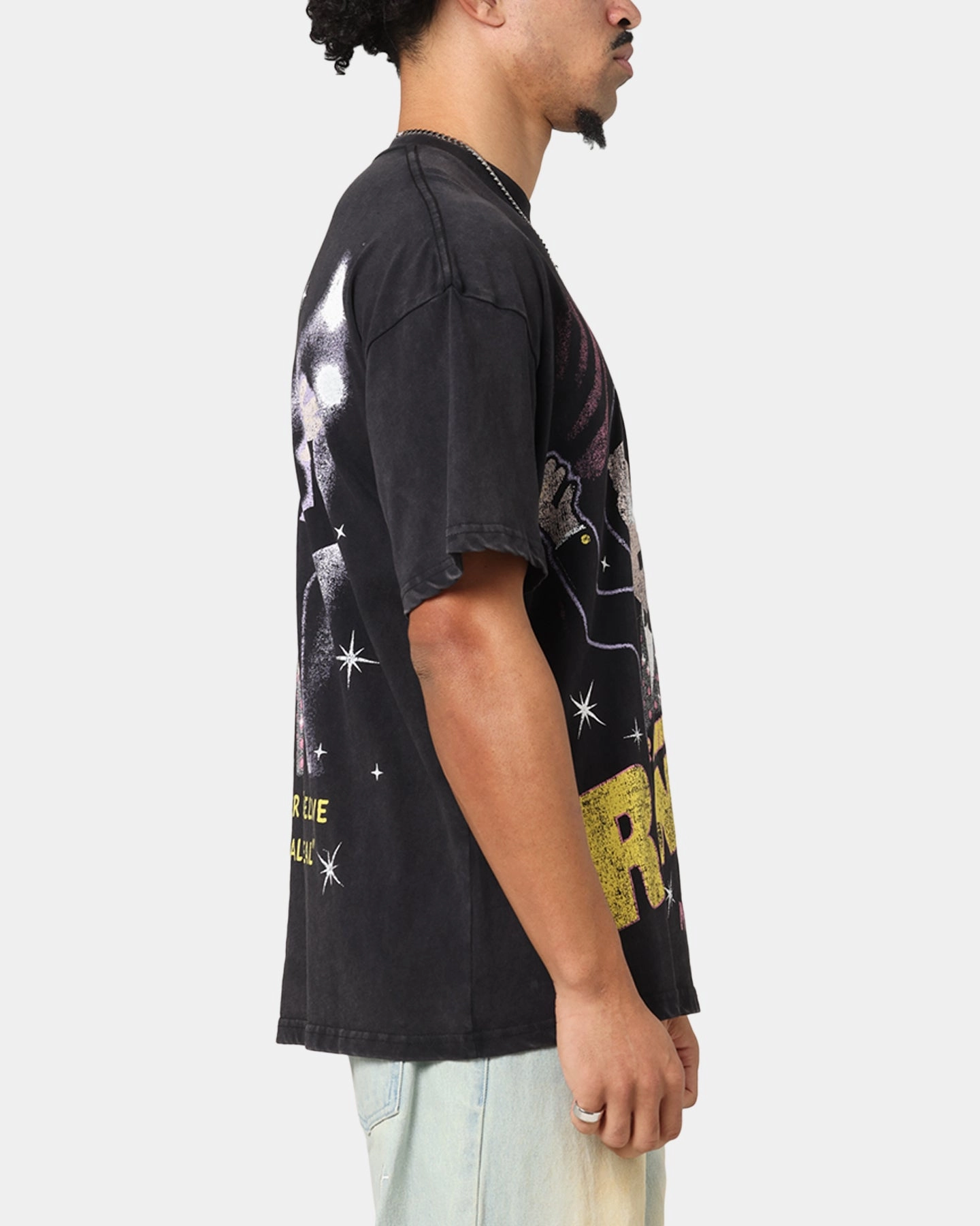 73 Studio X South Park The Amazing Randy Vintage T-Shirt Black Acidwash Trendy Tops