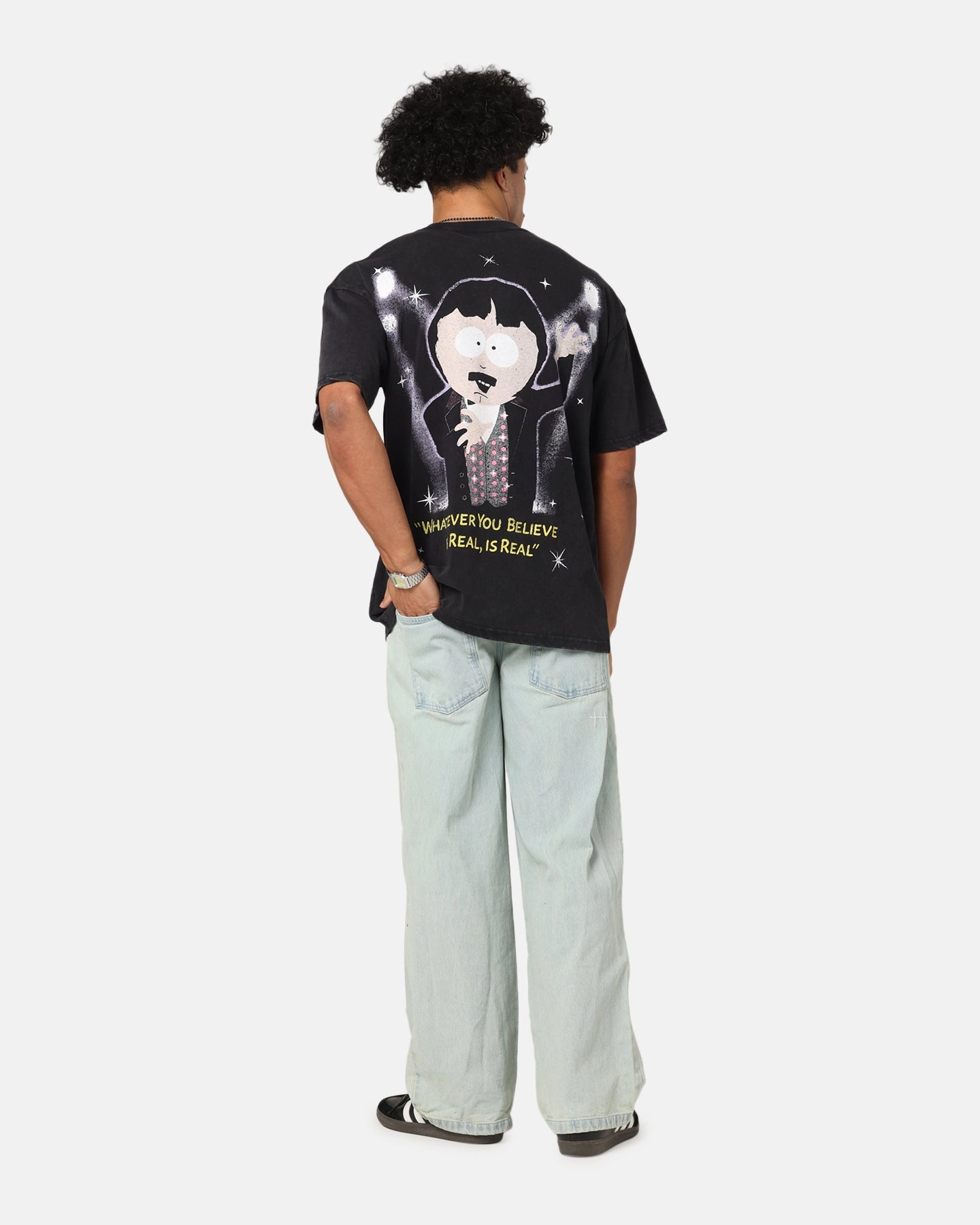 Trendy Vibes Wear 73 Studio X South Park The Amazing Randy Vintage T-Shirt Black Acidwash
