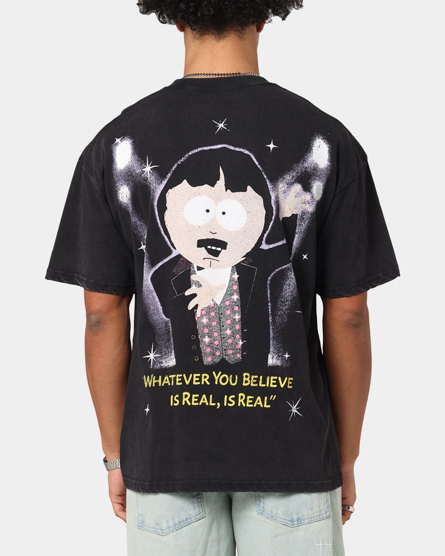 Cozy Wearable Casual Layers 73 Studio X South Park The Amazing Randy Vintage T-Shirt Black Acidwash