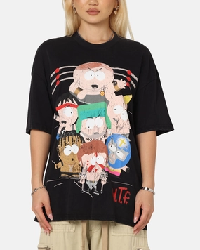 Adjustable Hem 73 Studio X South Park WTF Vintage T-Shirt Black Acidwash