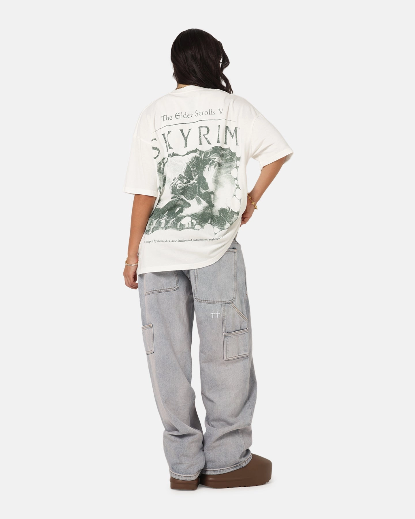 73 Studio X The Elder Scrolls V: Skyrim Vintage T-Shirt Off White Vegan City Fashion