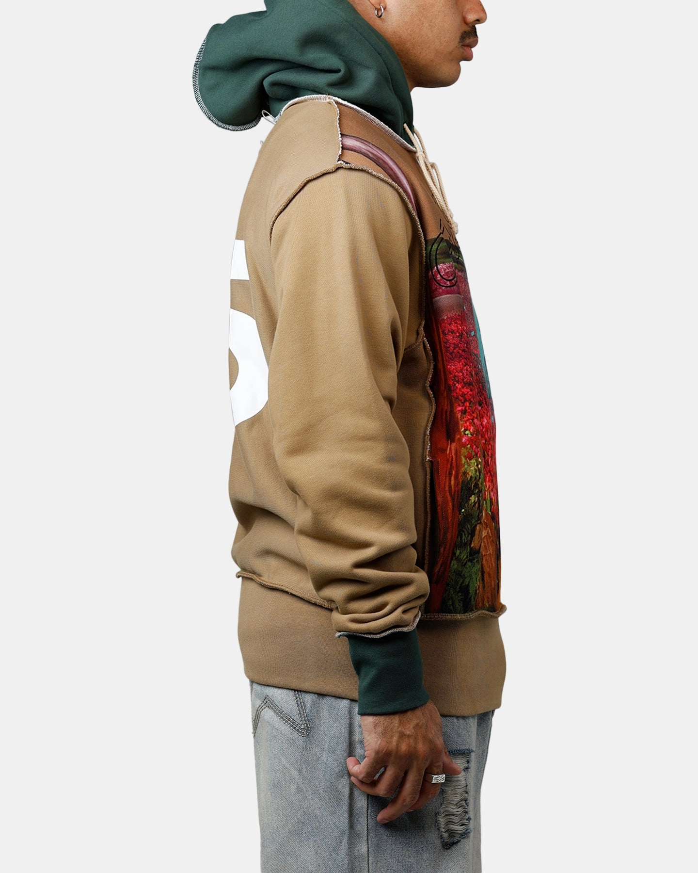 Tactile Response Fabric Hearing-aid ABC Birthstone Hoodie Light Brown