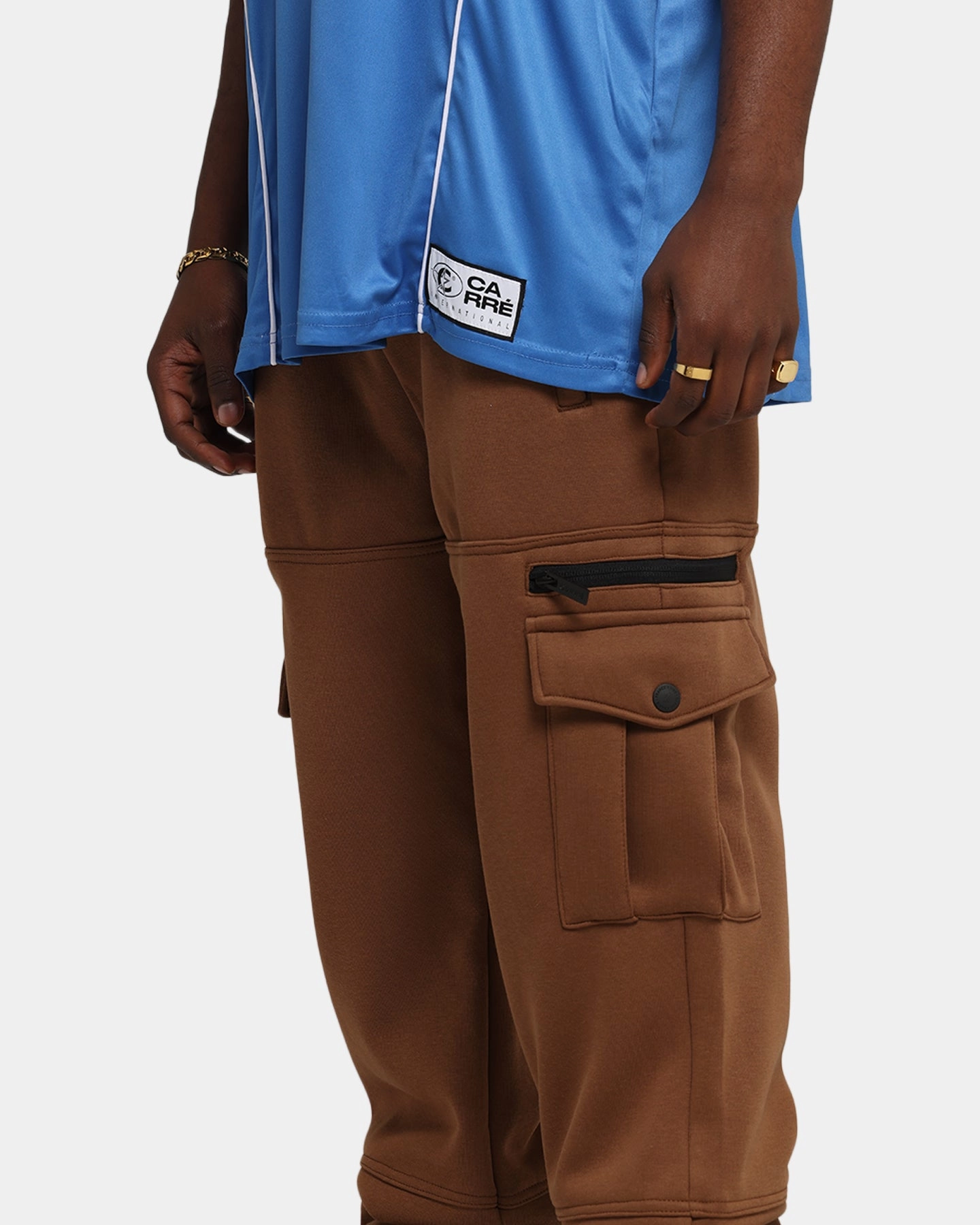 Carre Weathergear Trackpants Washed Brown Tangle Free Cuffs Versatile Layer