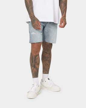 Versatile Layering Capability Exclusive Design Ksubi Chopper Spray Out Yellow Shorts Denim