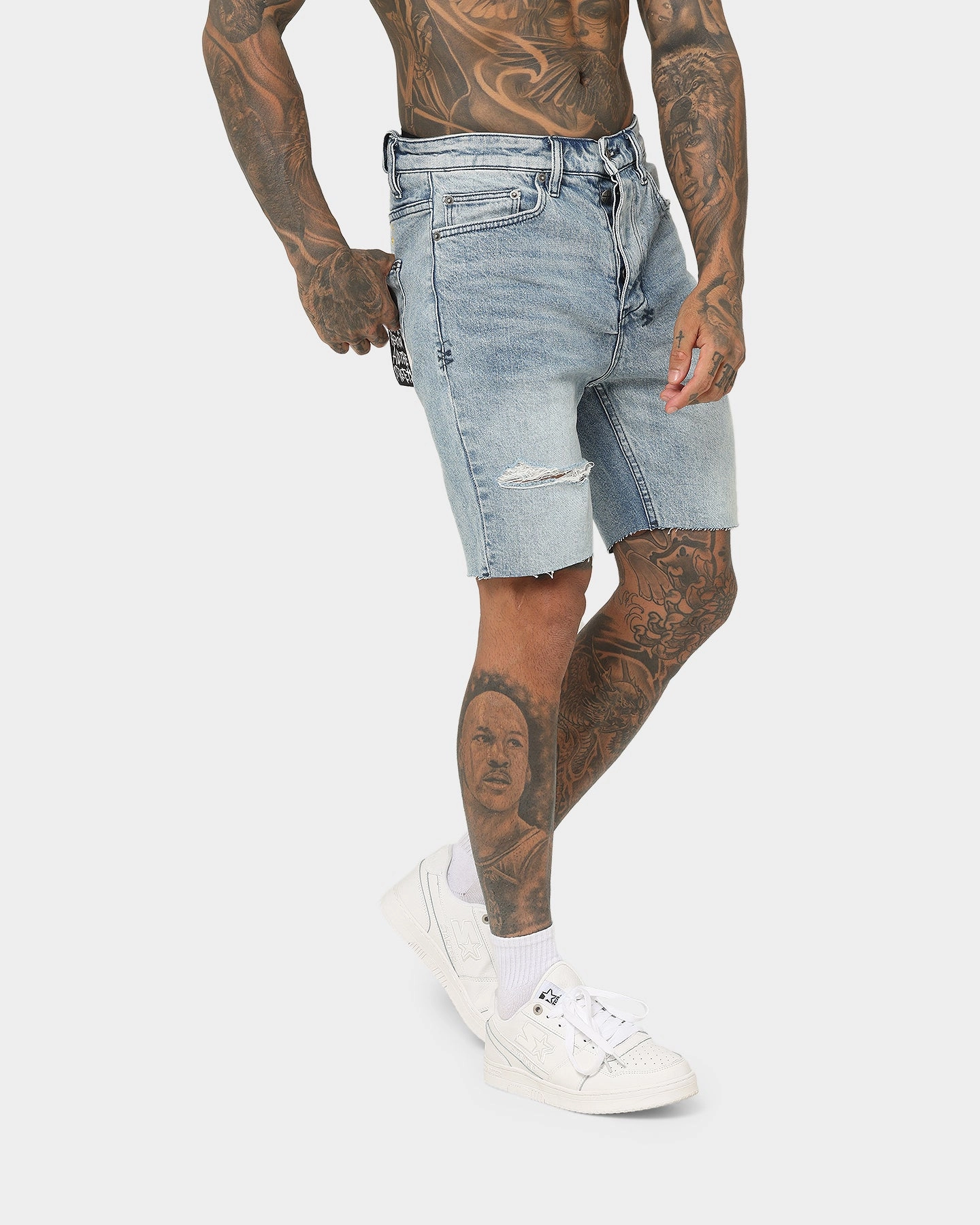 Ksubi Chopper Spray Out Yellow Shorts Denim Daywear Adjustable drawstring
