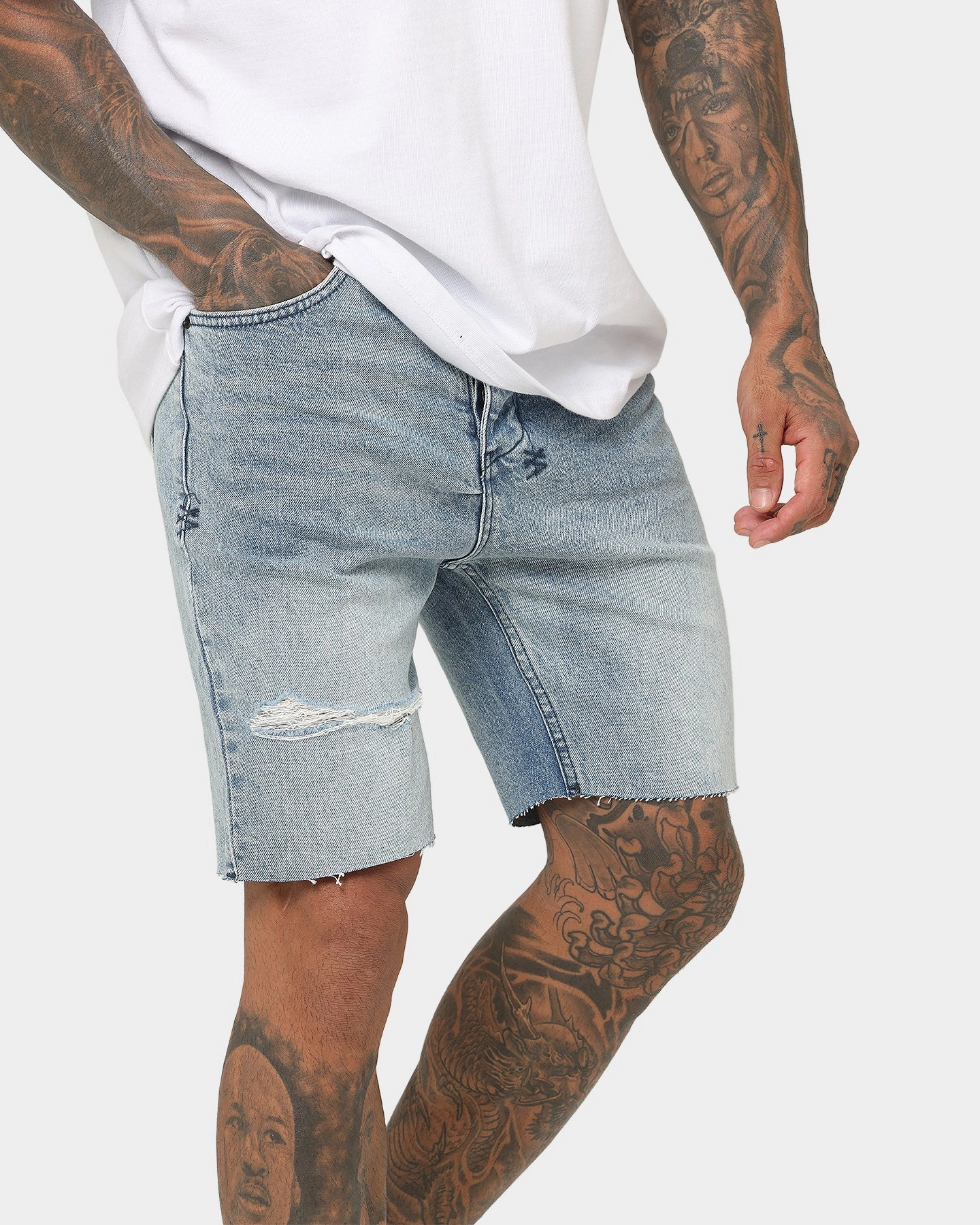 Ksubi Chopper Spray Out Yellow Shorts Denim Beach Bound