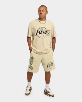 Glide On Waist System Mitchell & Ness Los Angeles Lakers Desert Sand Stencil Shorts Desert Sand
