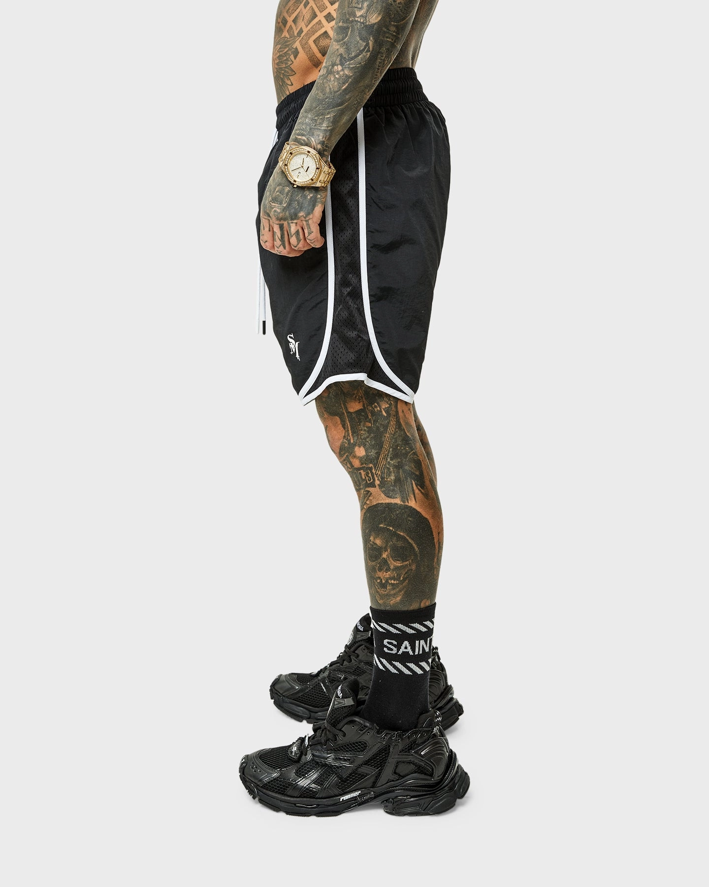 Saint Morta Icarus Vintage Running Shorts Black Anti Chafe Seamless