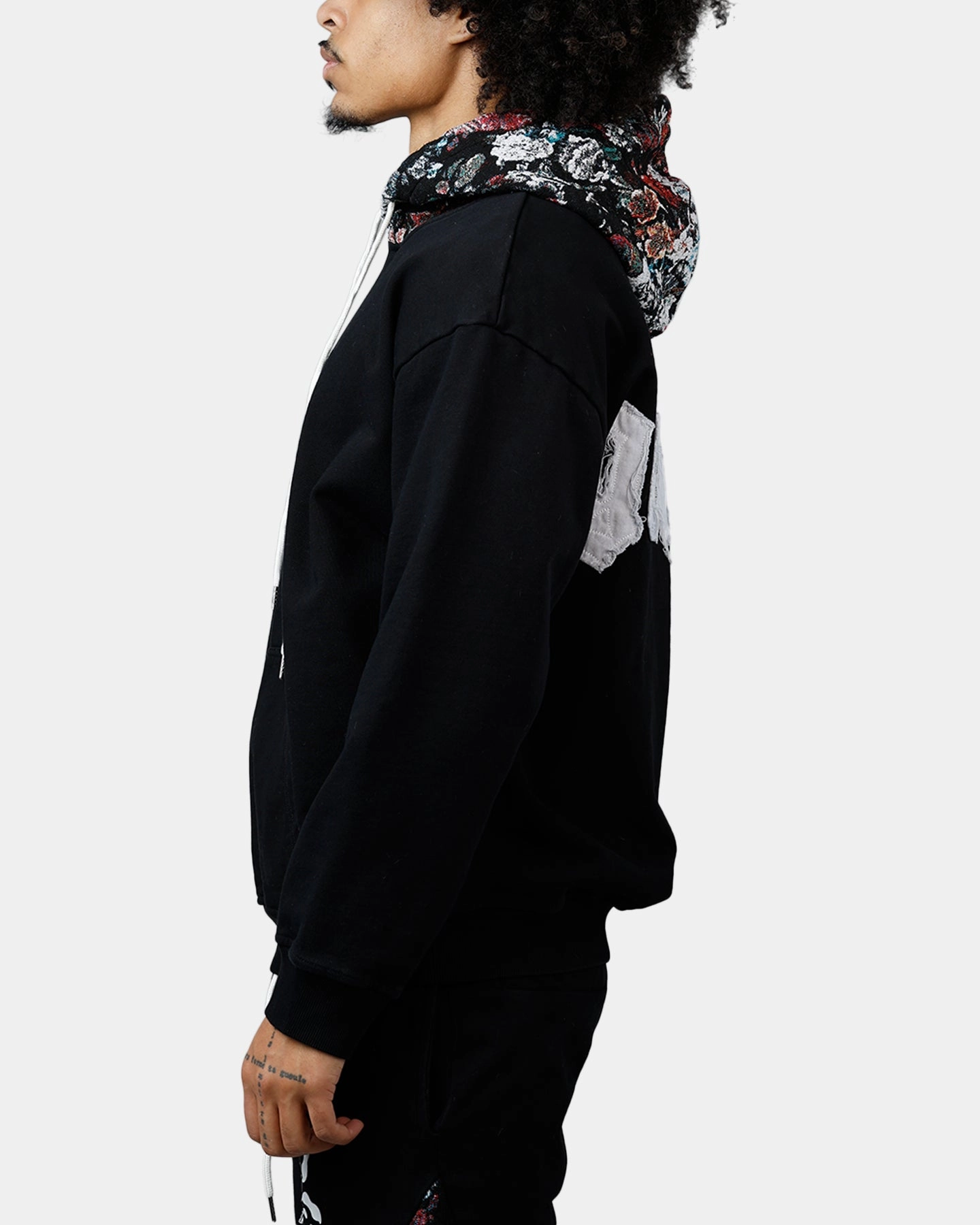 Abrasion resistant Soul By Ame Flower Hoodie Black