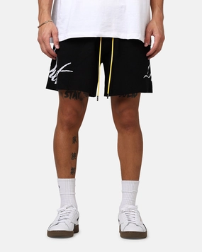 Anniversary Gift Diet Starts Monday Knitted Script Shorts Black
