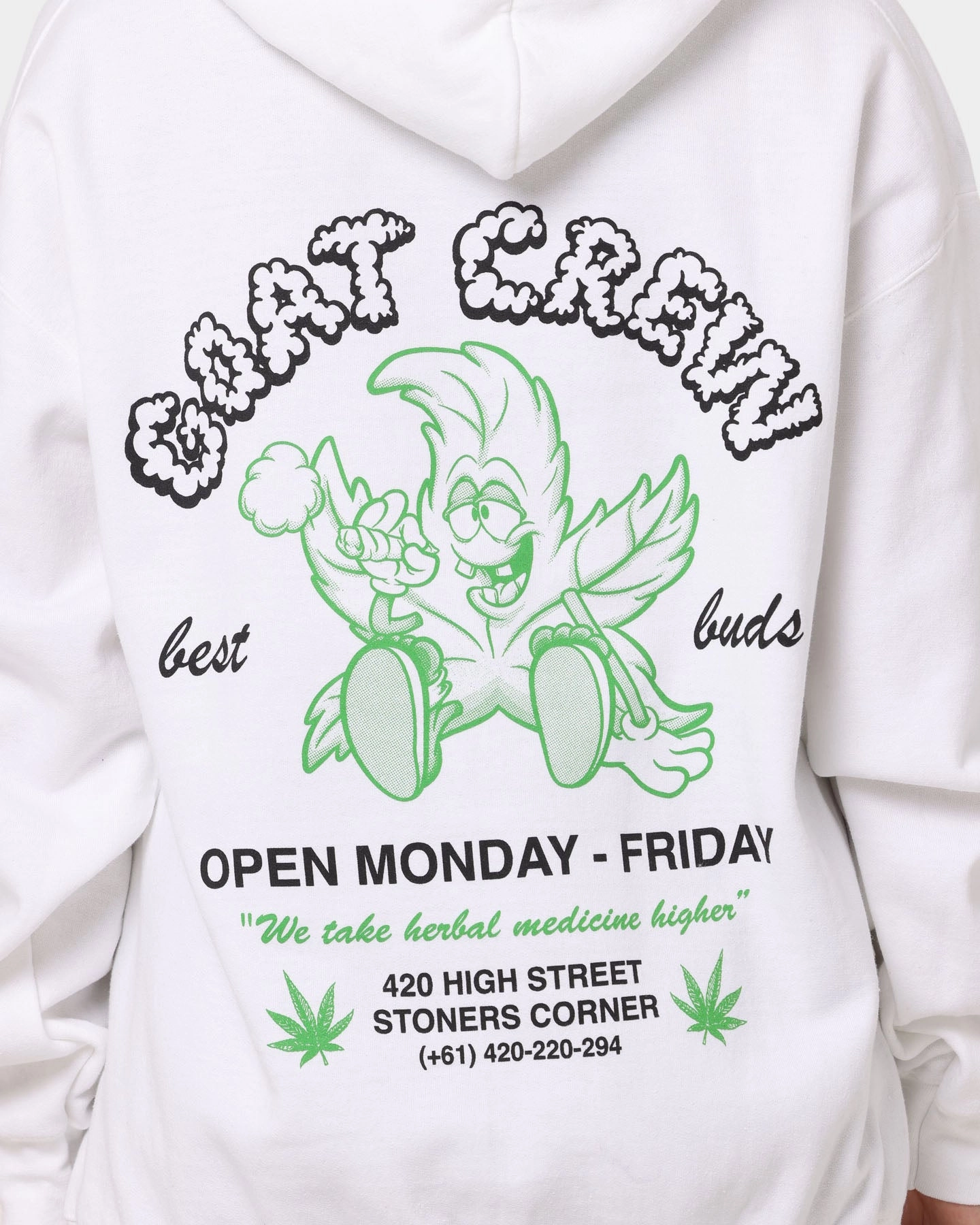 Business Meeting Comfortable Goat Crew Best Buds Hoodie White