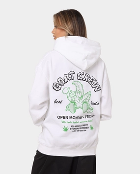Goat Crew Best Buds Hoodie White Fade Resistant Lockdown Hood Toggle