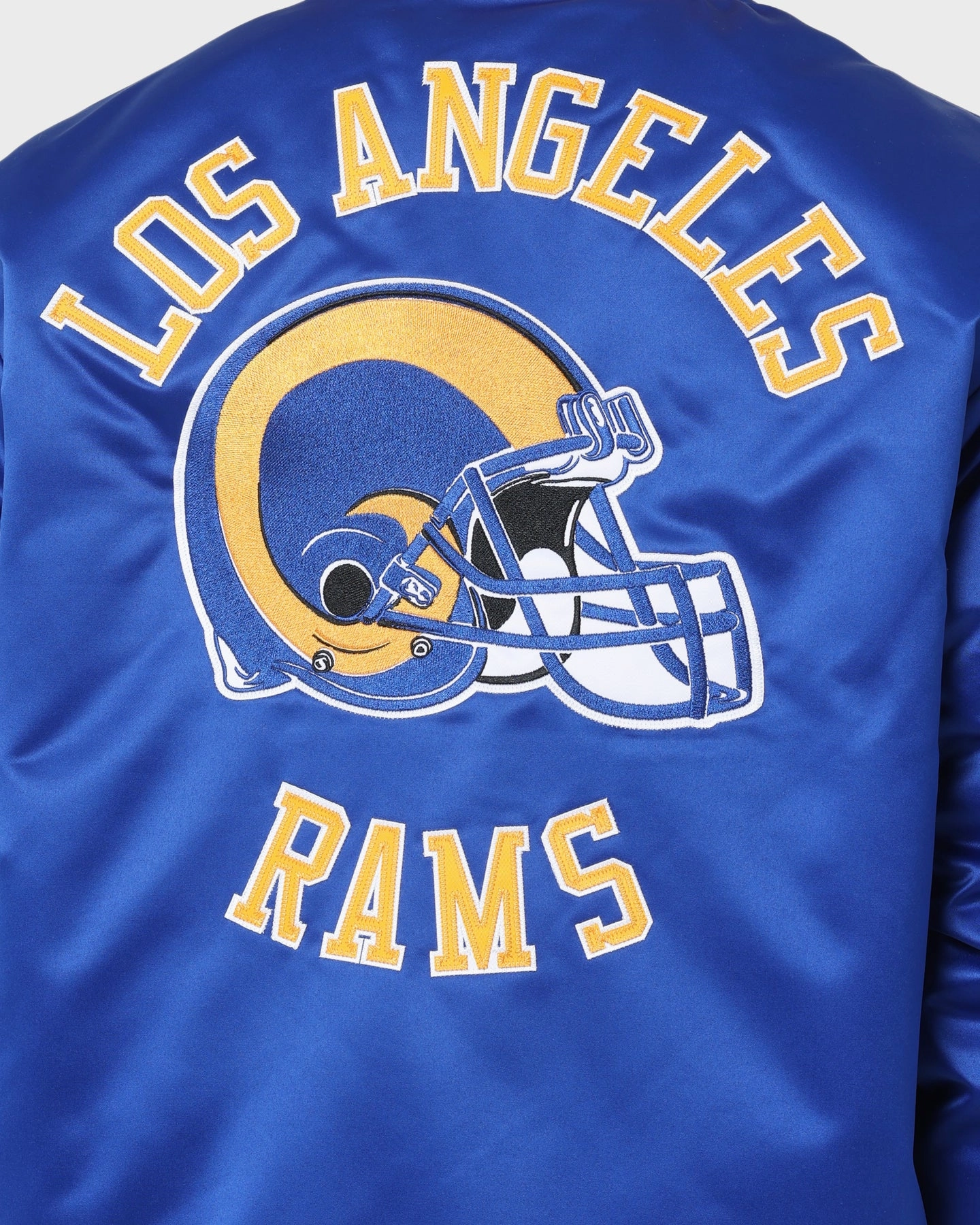 Noise Free Movement Mitchell & Ness Los Angeles Rams Heavyweight Satin Jacket Royal