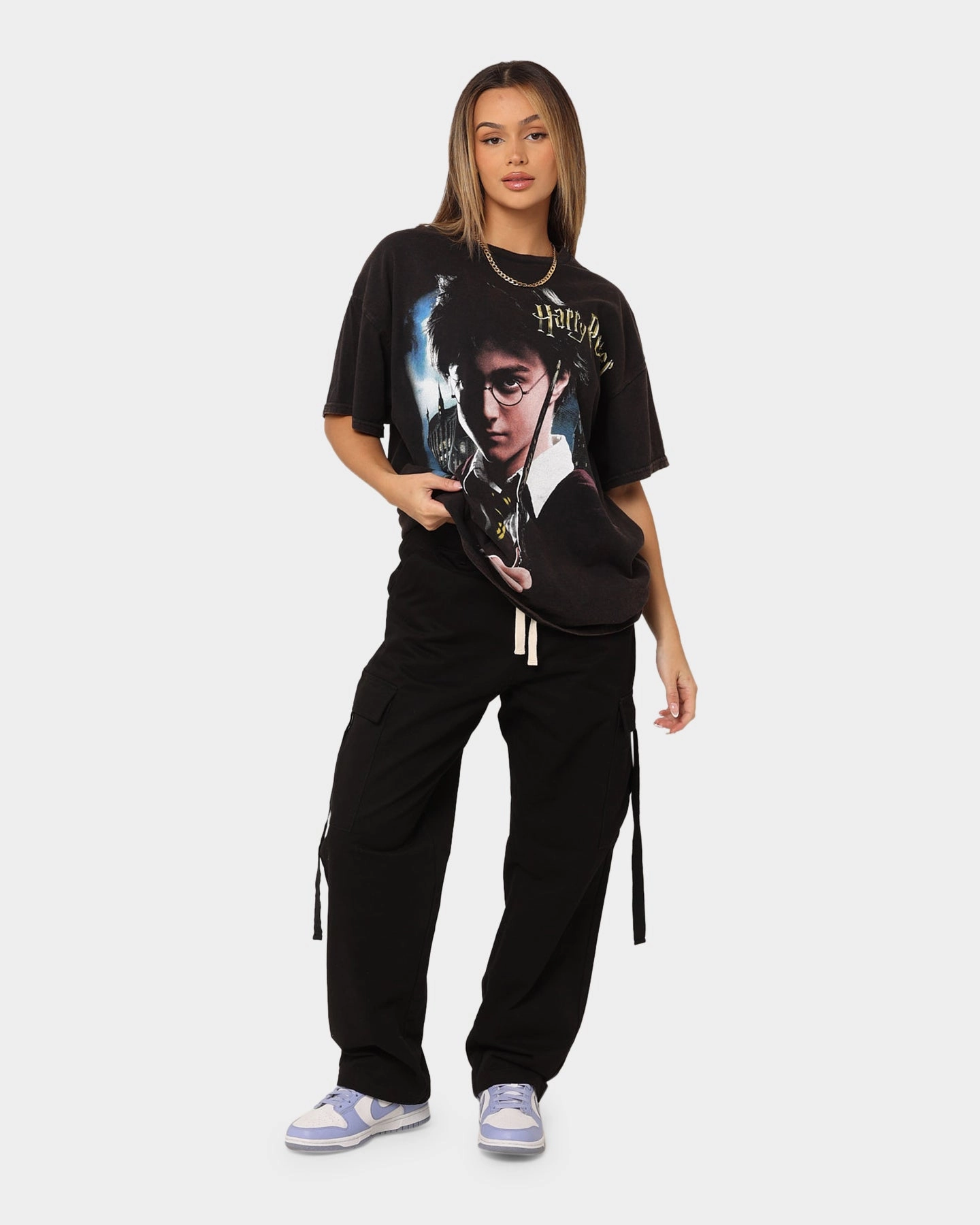 American Thrift X Harry Potter Potter Vintage T-Shirt Black Wash City Outfit