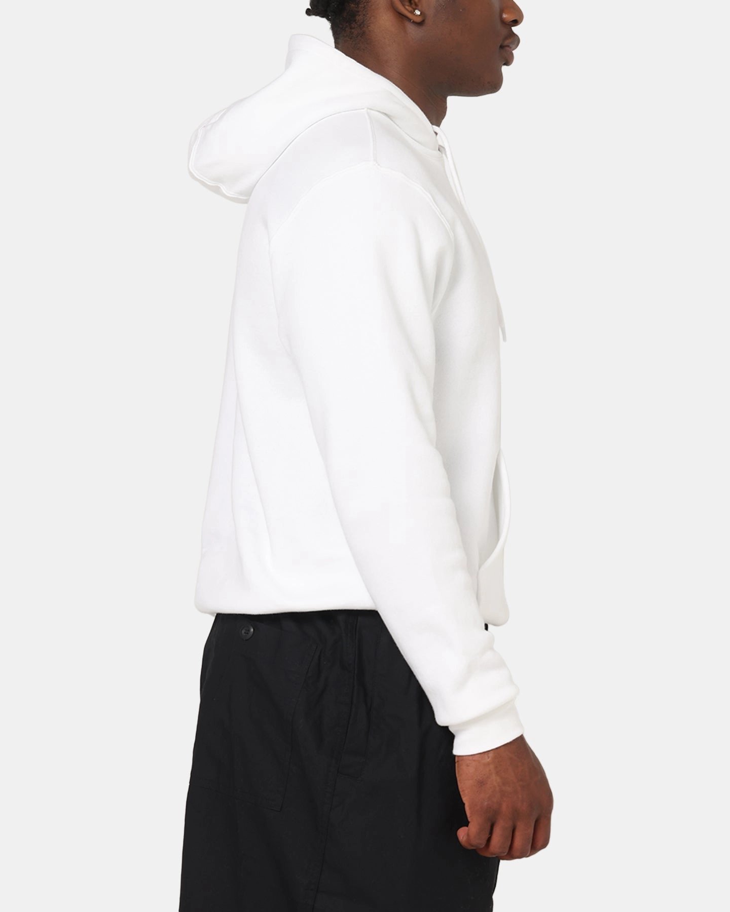 Streetwear Style Middle Eastern style Nike Club Pullover Fleece Hoodie White/White/Black