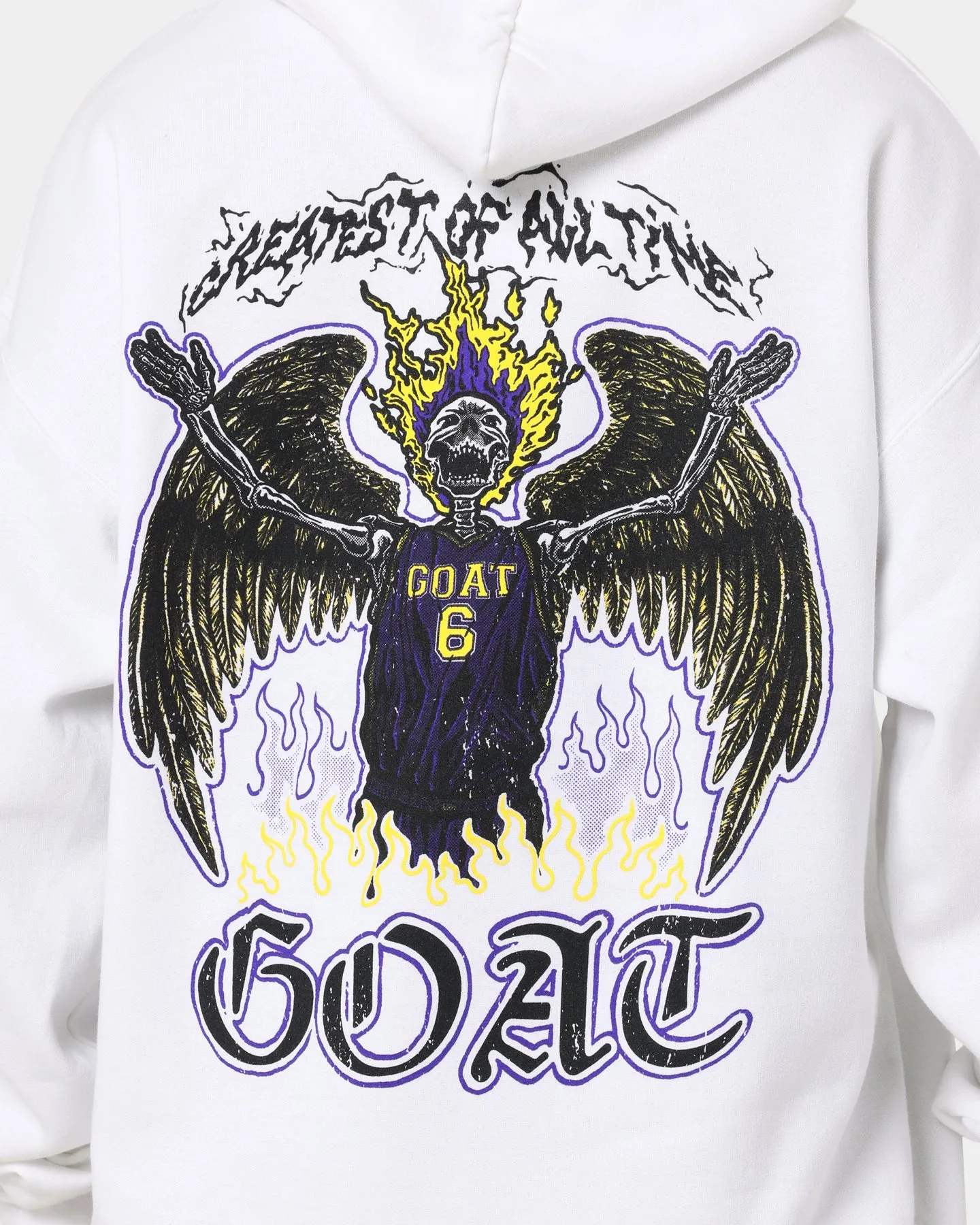 Goat Crew King Skeleton Hoodie White Alternative nurses