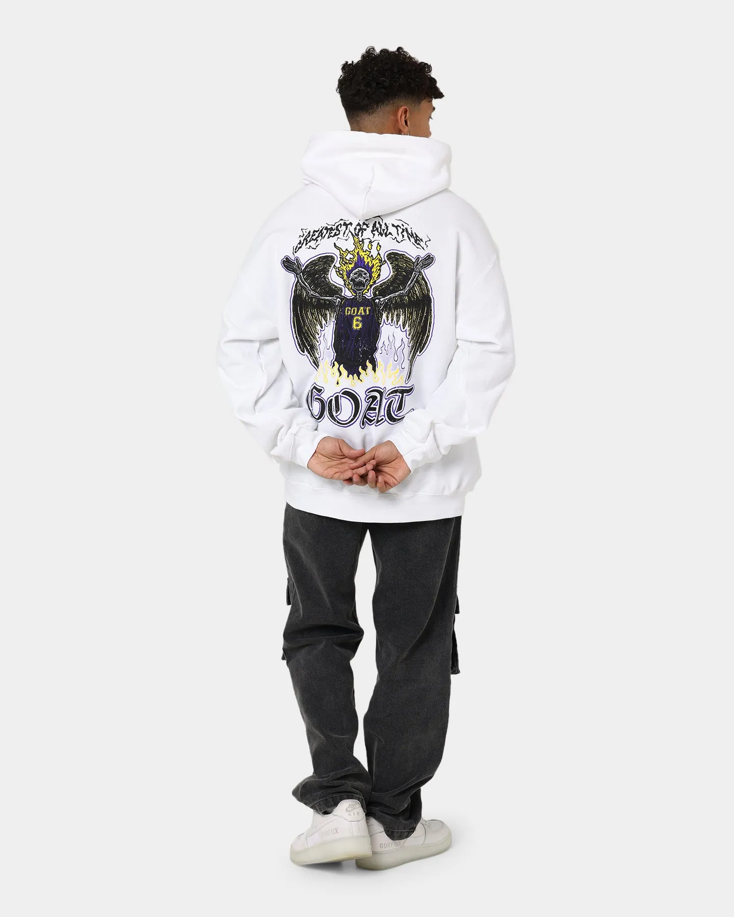 Goat Crew King Skeleton Hoodie White Breathable Comfort