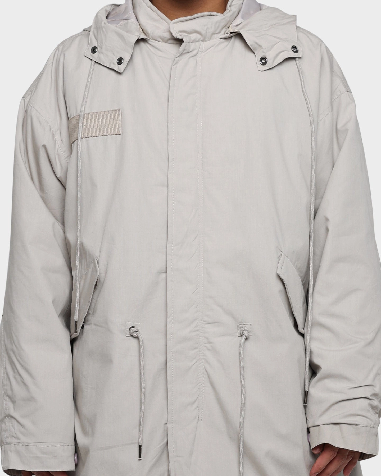 BreathableTechnology MNML Hooded Trench Jacket Grey