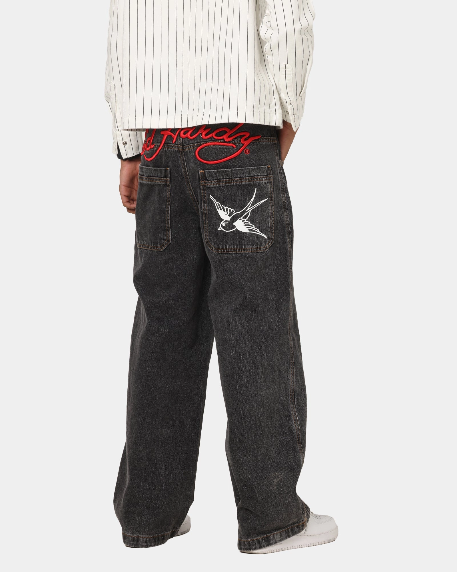 Ed Hardy Wide Leg Jeans Black Urban appeal