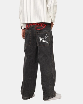 Ed Hardy Wide Leg Jeans Black Urban appeal