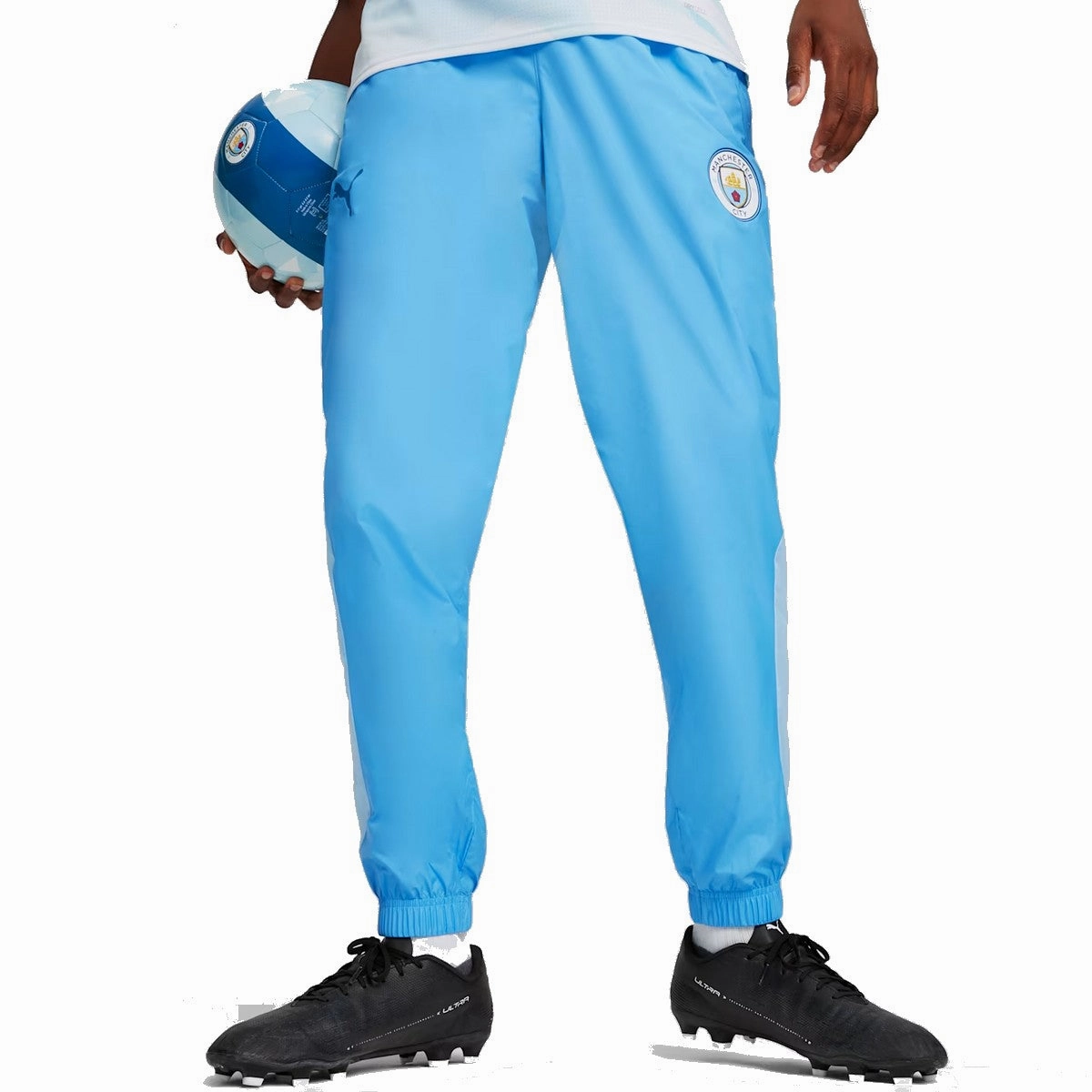 Faux Leather Manchester City light blue pre-match presentation tracksuit 2023/24 - Puma