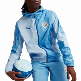 Breathable MoistureWicking Fabric Manchester City light blue pre-match presentation tracksuit 2023/24 - Puma