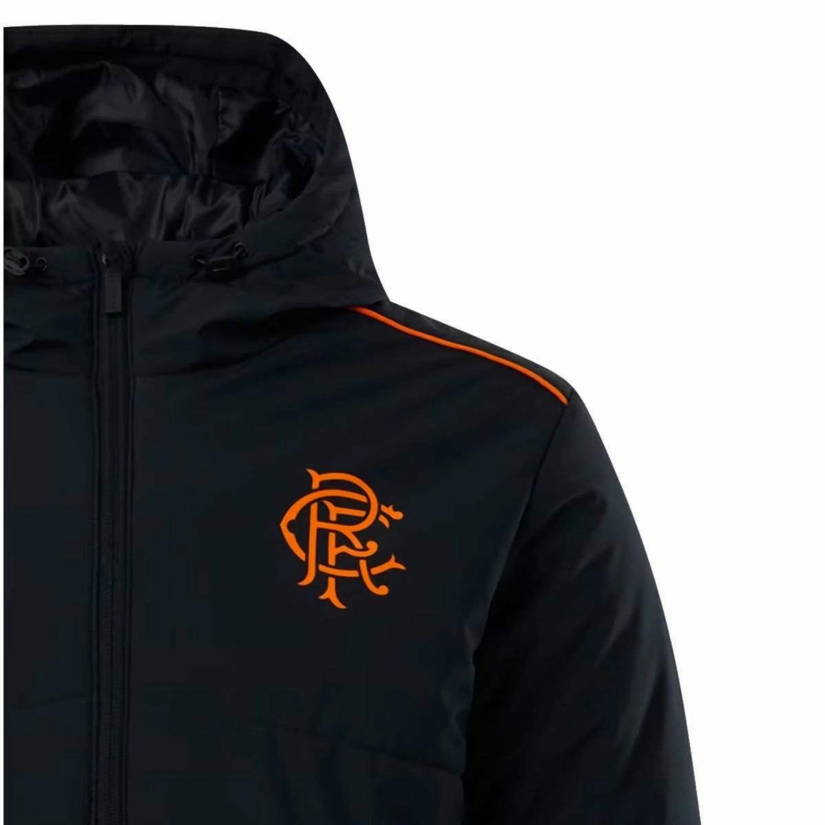 Rangers Glasgow black padded bench jacket 2023 - Castore AntiSlip Grip