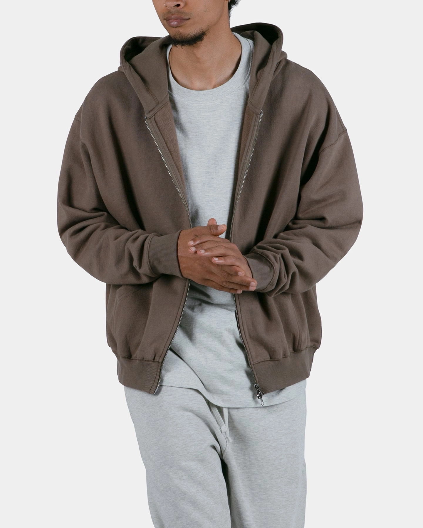 MNML Basic Zip Up Hoodie Brindle Reflective