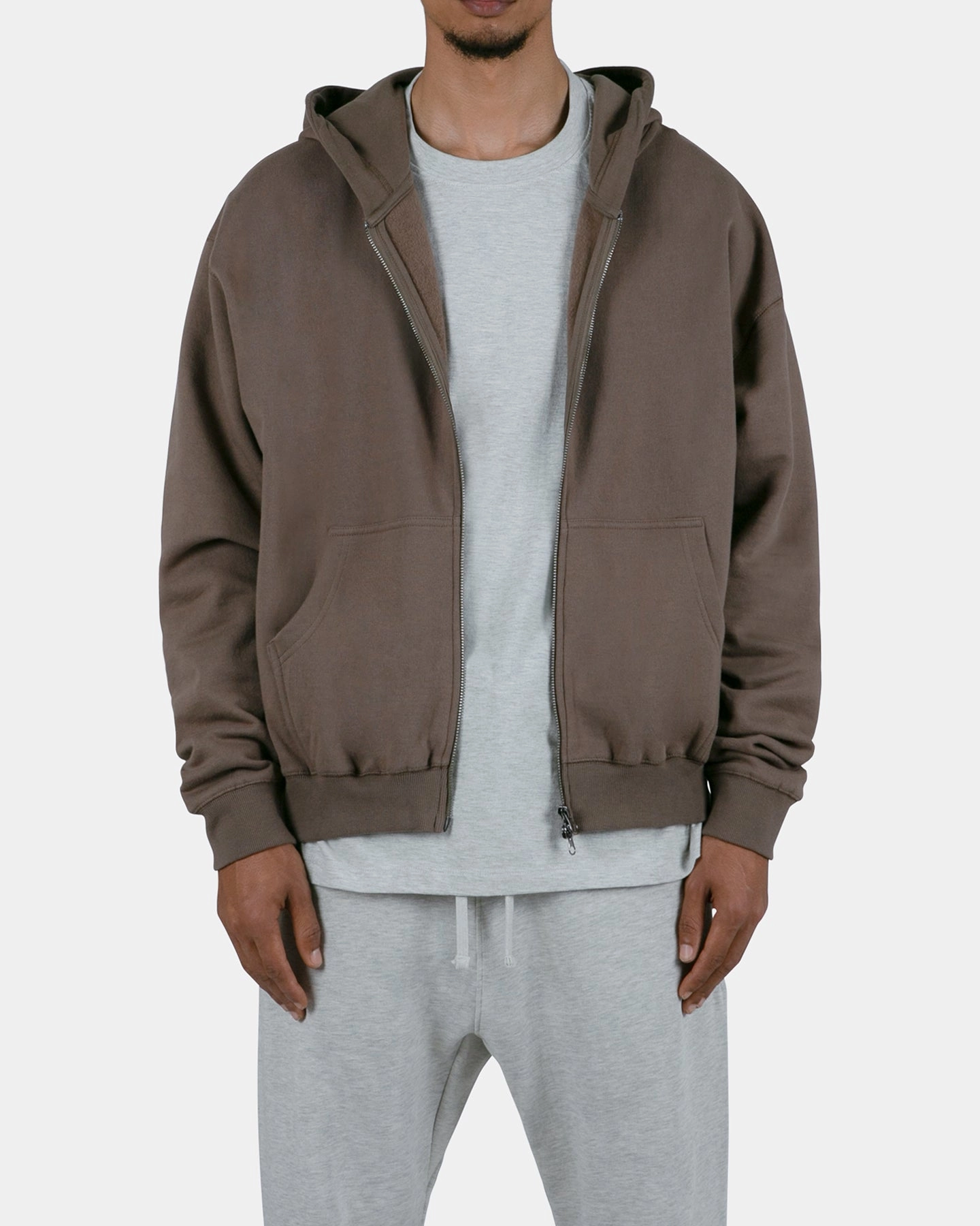 MNML Basic Zip Up Hoodie Brindle Modern Outerwear