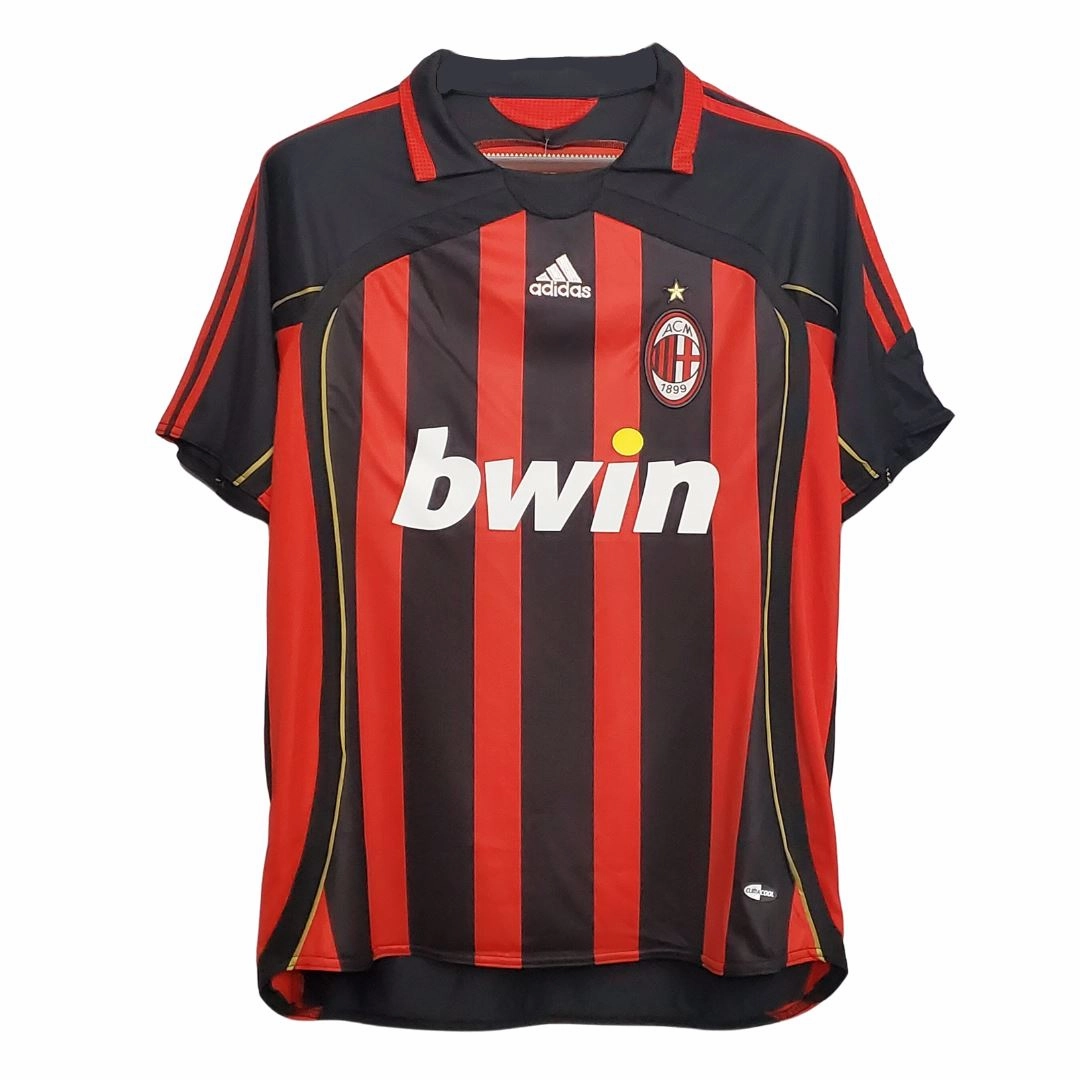 Flexible Shoulder Design AC Milan 06/07 Champions League Final Home Jersey S/ Sleeve