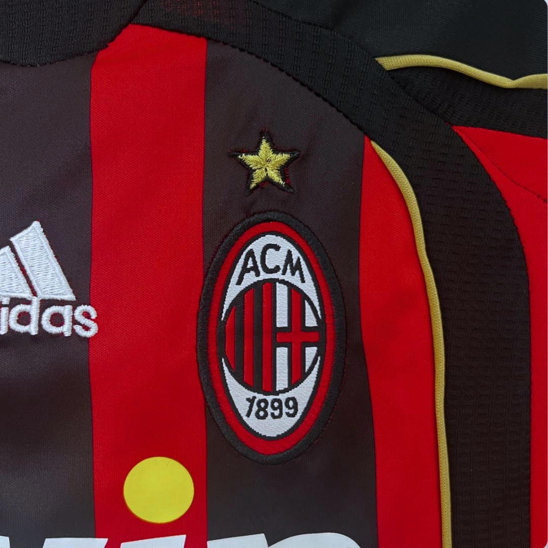 AC Milan 2006/07 Home Jersey Kids Flexible Shoulder Design