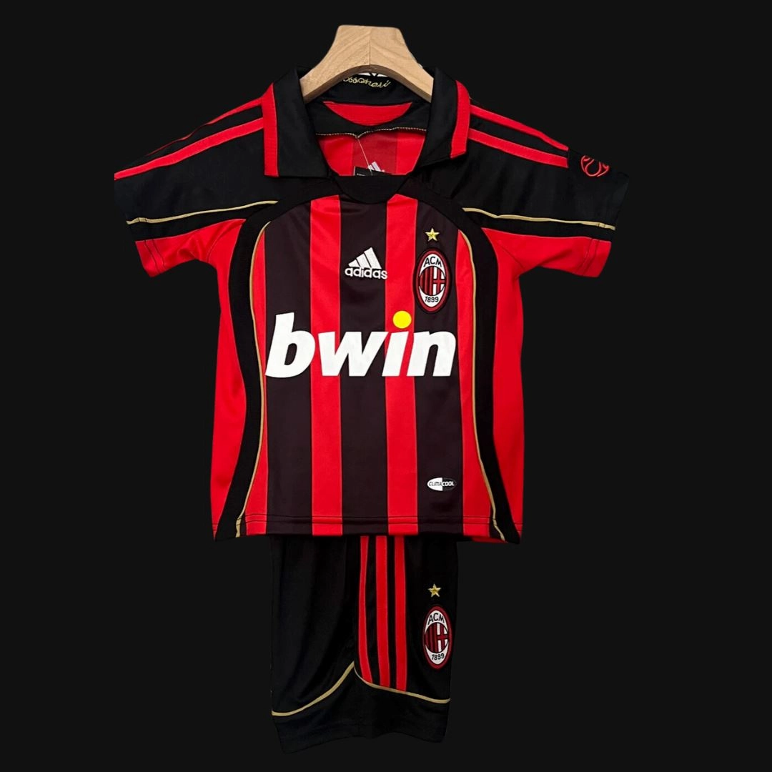 AC Milan 2006/07 Home Jersey Kids Eco Friendly Recycled Yarn Quick Action