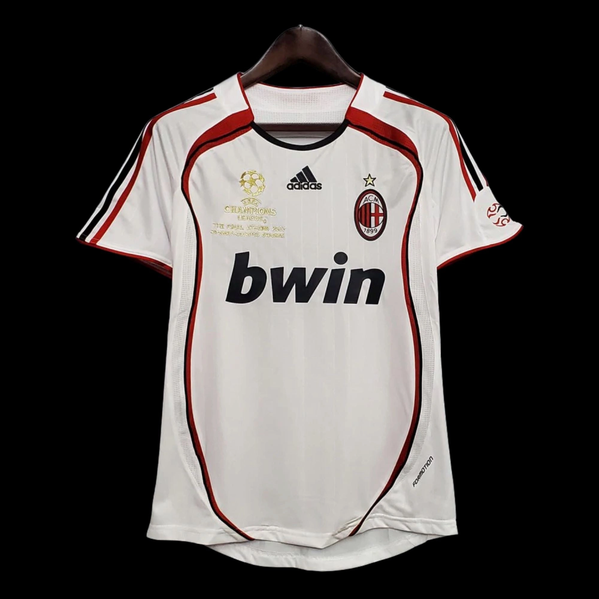 Soft touch finish Training Clothes AC Milan 2006/07 UEFA Champions League Final Jersey S/ Sleeve