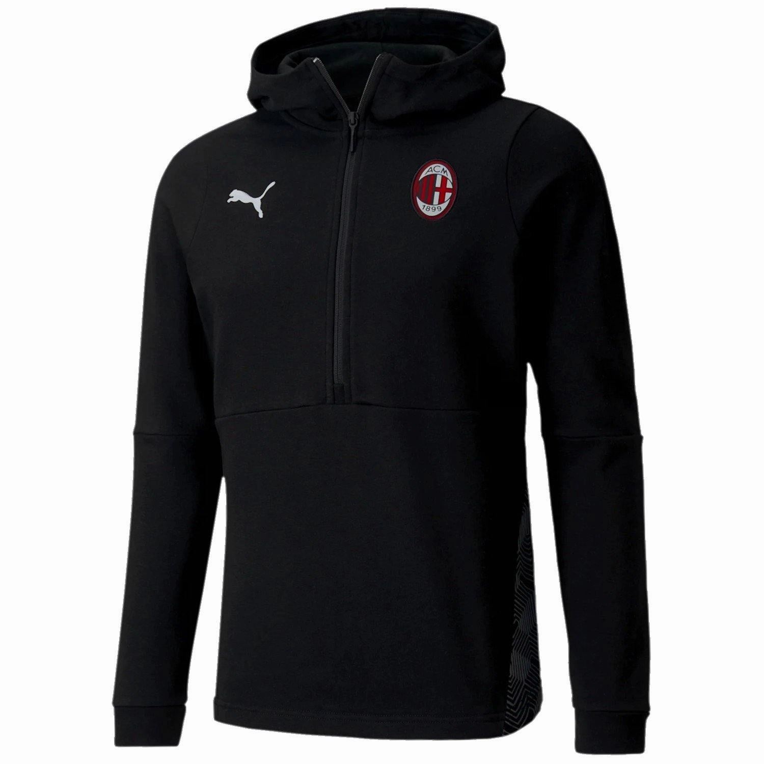 AC Milan black Casual hooded presentation tracksuit 2020/21 - Puma Torsion Control System sock