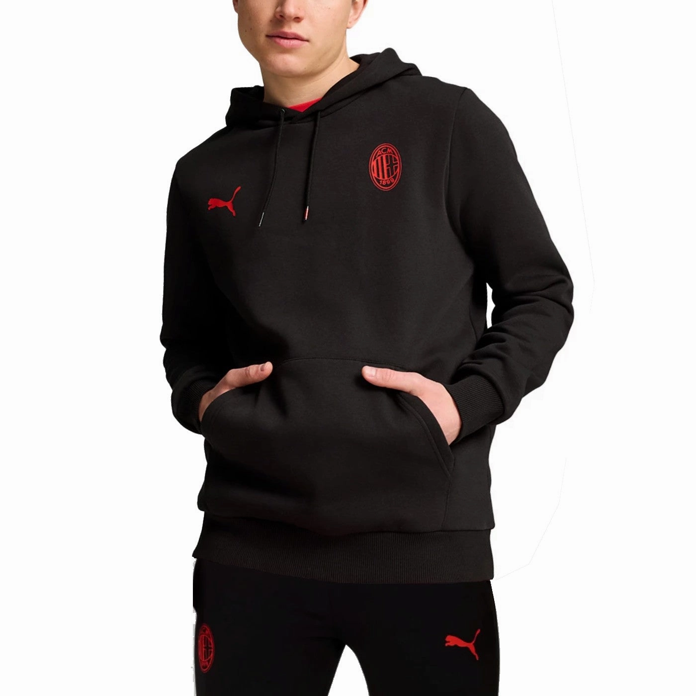 AC Milan Casual Fans hooded sweat tracksuit 2024/25 black - Puma Unisex wear