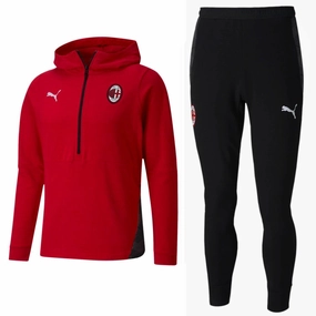 tour AC Milan Casual hooded presentation Soccer tracksuit 2020/21 - Puma