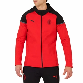 hockey Performance Clothing AC Milan Casual hooded presentation tracksuit 2023/24 red/black - Puma