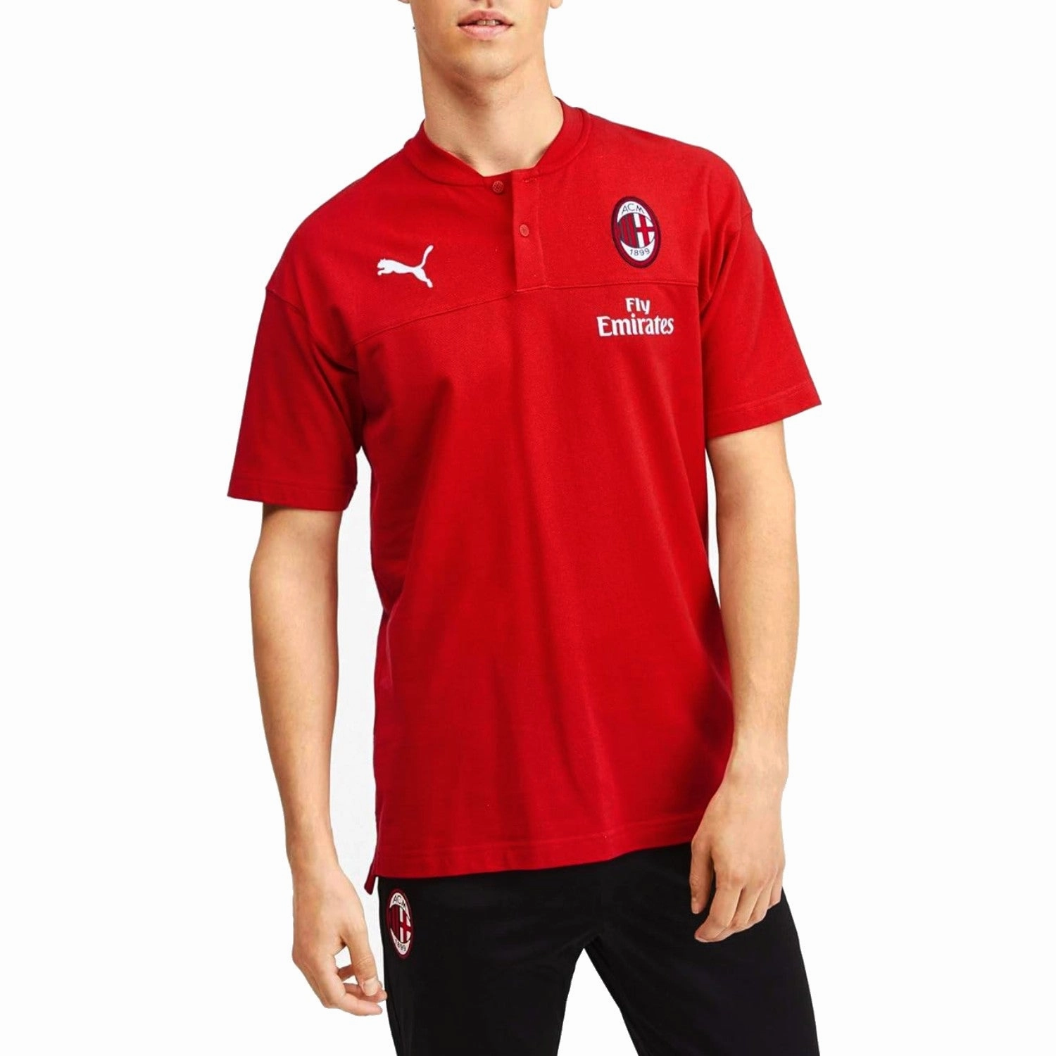 AC Milan casual presentation polo shirt 2020 - Puma sock